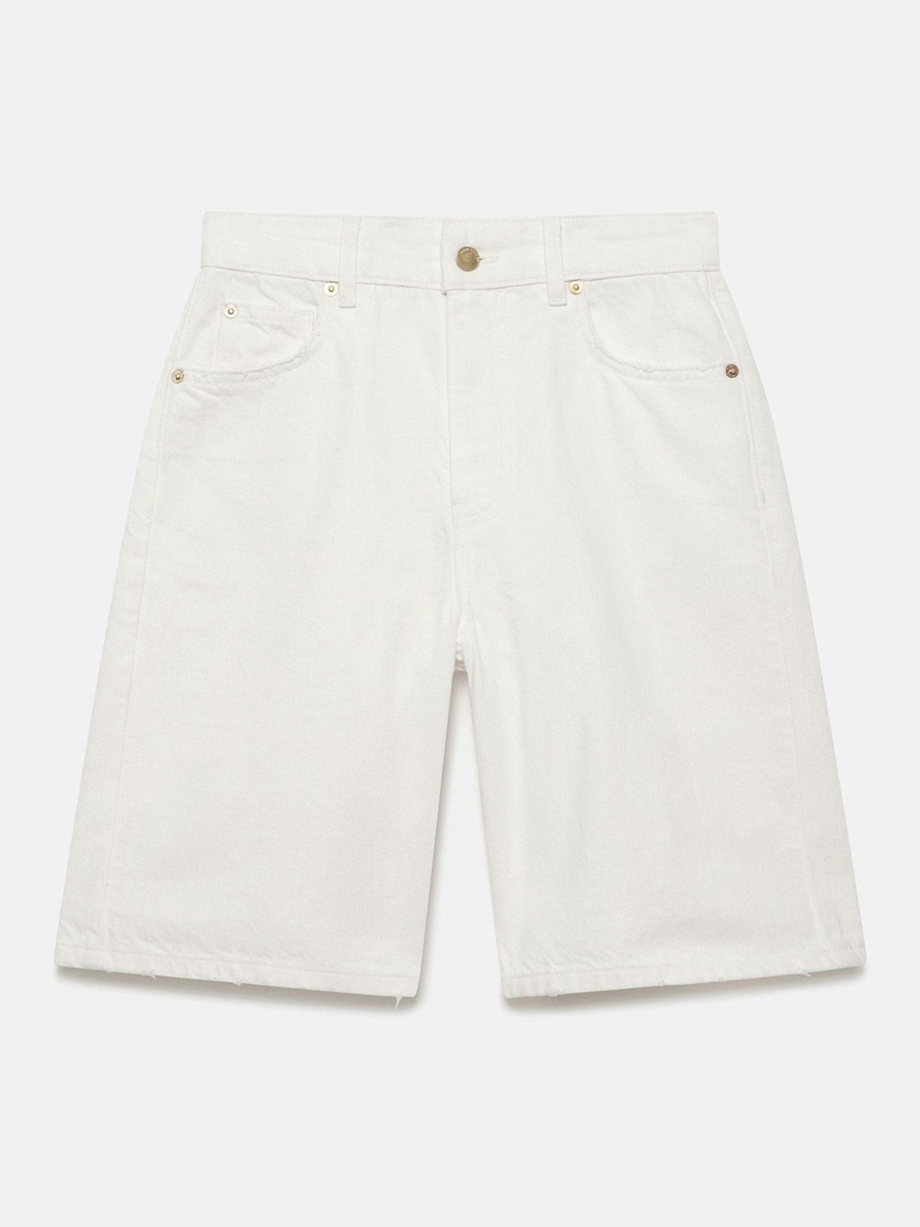 Buy Mint Velvet White 100% Cotton Longline Denim Shorts from Next USA