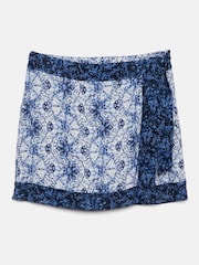 Mint Velvet Blue Printed Wrap Skort - Image 5 of 6