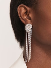 Mint Velvet Silver Tone Shell Drop Earrings - Image 10 of 10