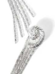 Mint Velvet Silver Tone Shell Drop Earrings - Image 7 of 10
