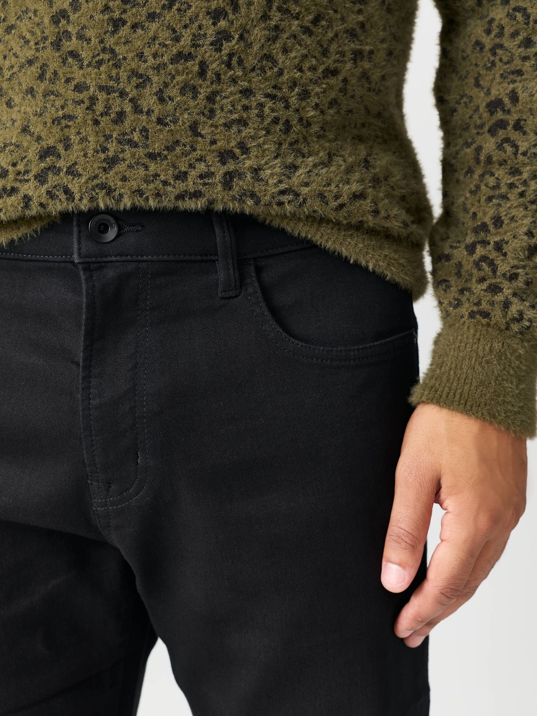 Buy Black Straight Fit Comfort Stretch Jeans from the Next UK