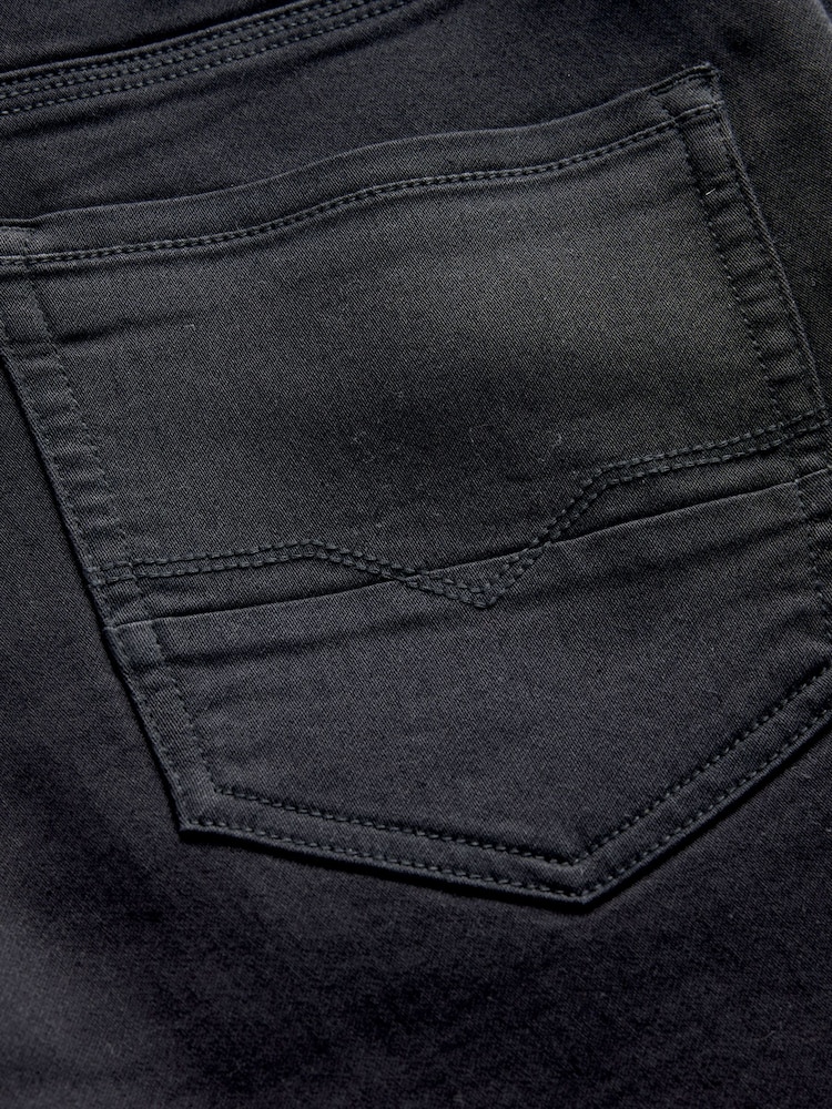 Black Straight Fit Comfort Stretch Jeans - Image 3 of 3 Black Straight Fit Comfort Stretch Jeans - Image 3 of 3