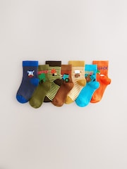 Multi Bright Characters Cotton Rich Socks 7 Pack - Image 1 of 3
