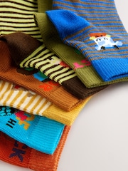 Multi Bright Characters Cotton Rich Socks 7 Pack - Image 3 of 3