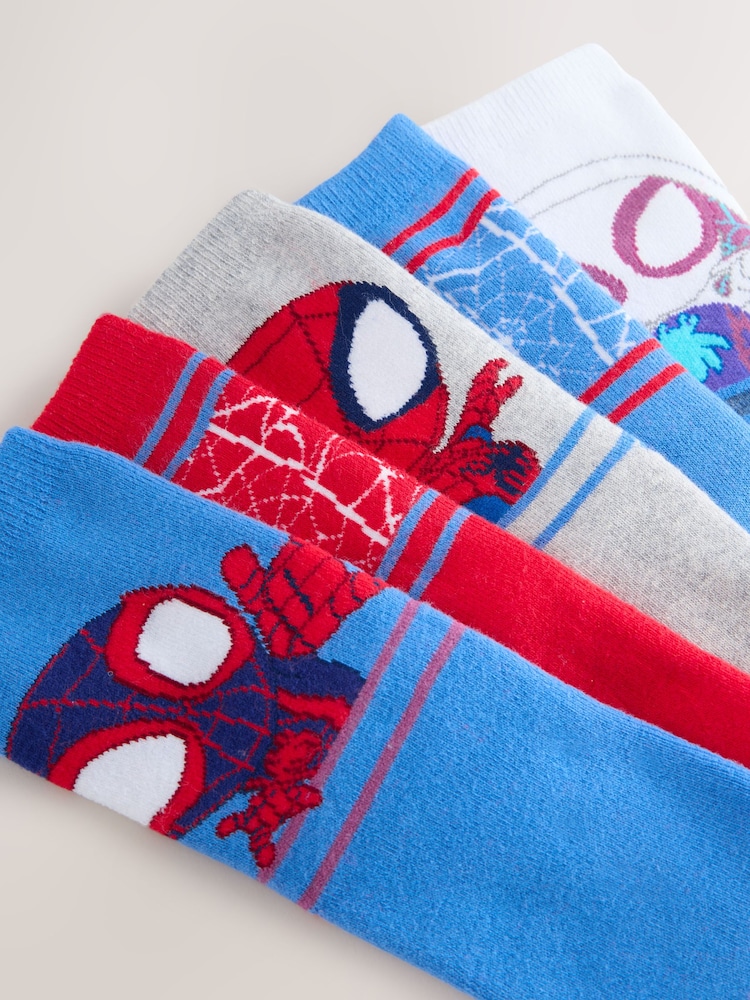 Spidey And His Amazing Friends Character Cotton Rich Socks 5 Pack - Image 2 of 3 Spidey And His Amazing Friends Character Cotton Rich Socks 5 Pack - Image 2 of 3