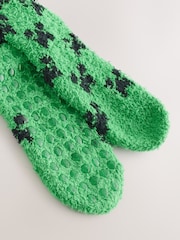Minecraft Creeper License Character Cosy Socks 2 Pack - Image 2 of 4