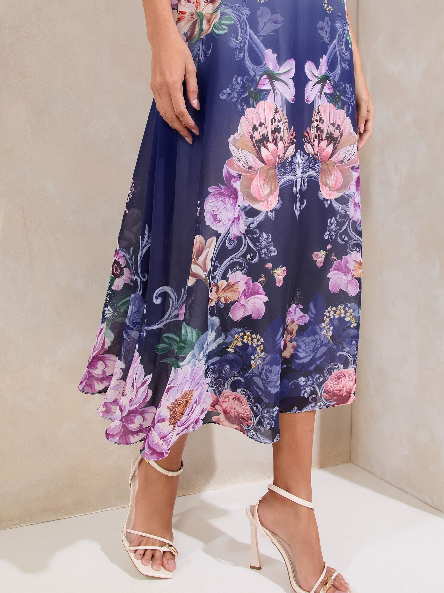 Buy Lipsy Blue Petite Ombre Floral Print Tulip Sleeve Fit And Buy Lipsy Blue Petite Ombre Floral Print Tulip Sleeve Fit And