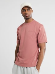 River Island Pink Regular Fit Embroidery 100% Cotton T-Shirt - Image 1 of 6