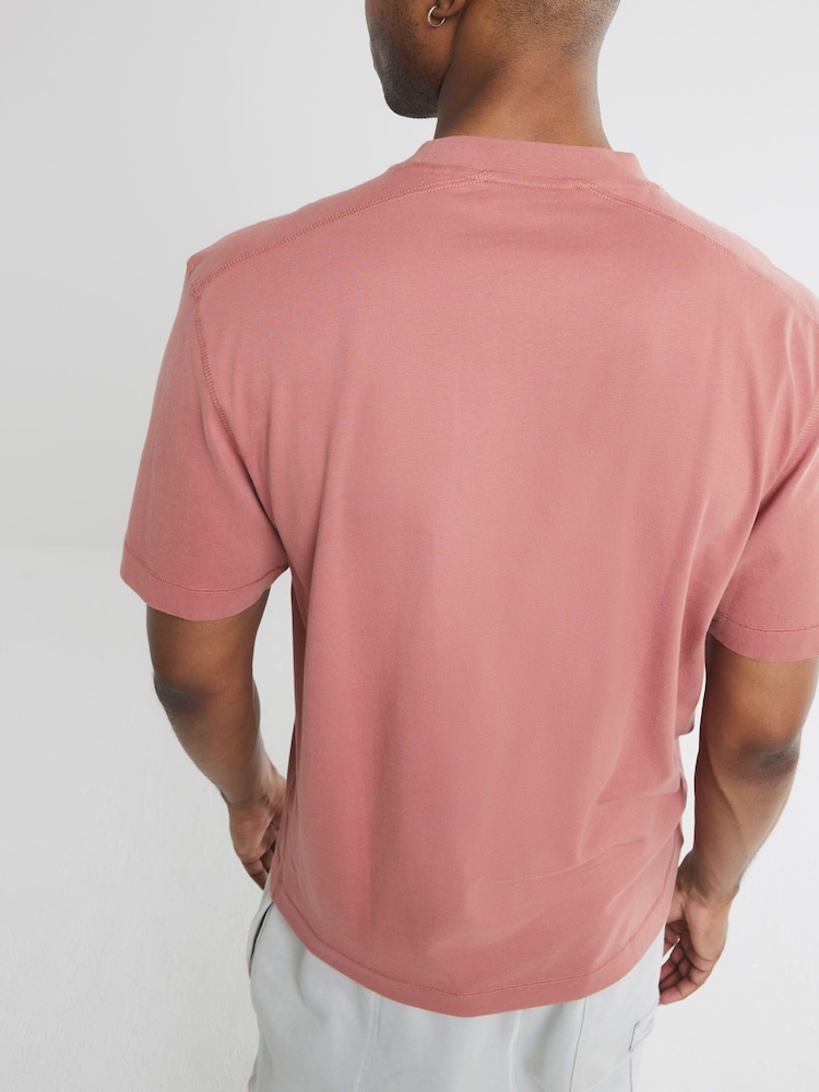 River Island Pink Regular Fit Embroidery 100% Cotton T-Shirt - Image 4 of 6