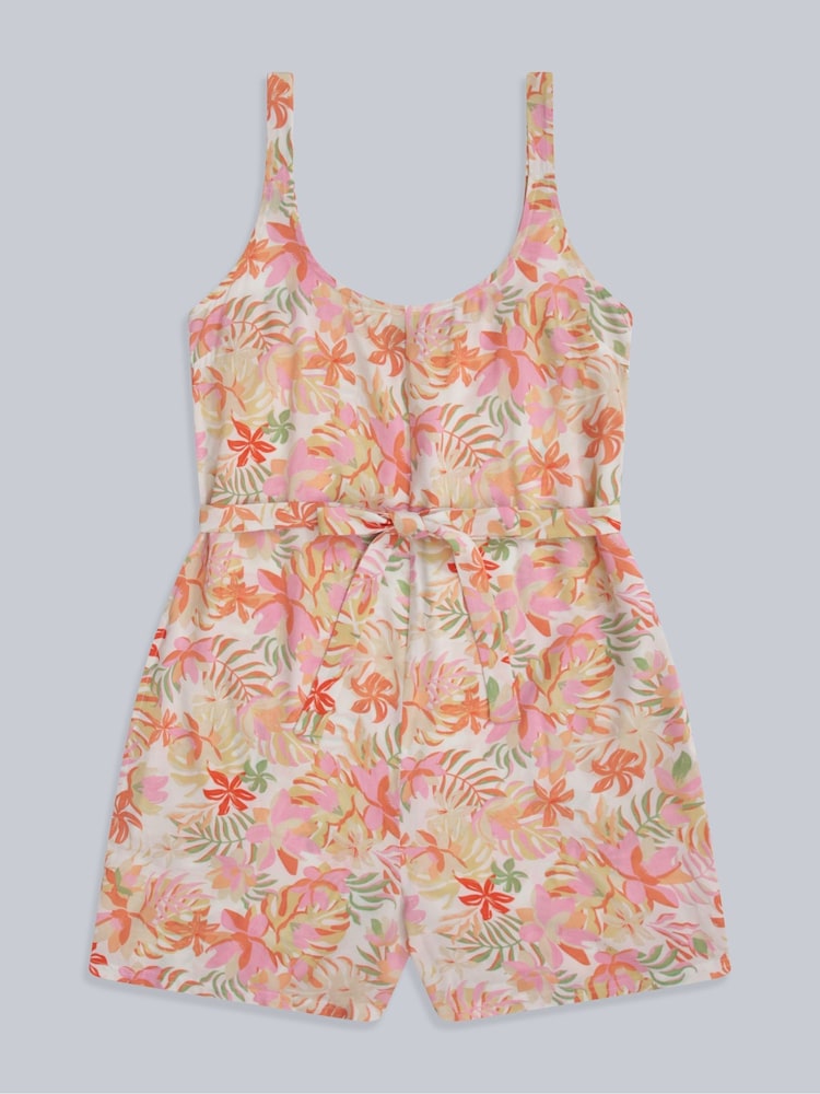 Animal Pink Womens Floral Print Playsuit - Image 1 of 3
