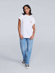 Animal White Womens Holly Logo 100% Cotton T-Shirt - Image 4 of 5