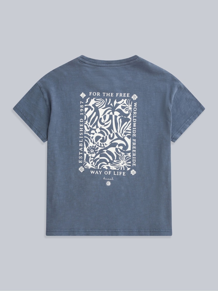 Animal Light Blue Womens Phoenix 100% Cotton T-Shirt - Image 2 of 6
