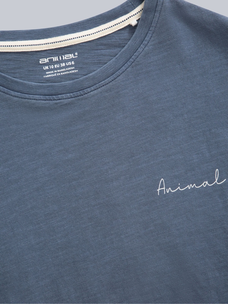 Animal Light Blue Womens Phoenix 100% Cotton T-Shirt - Image 3 of 6