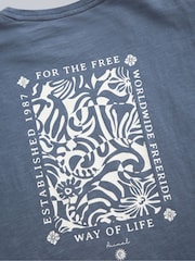 Animal Light Blue Womens Phoenix 100% Cotton T-Shirt - Image 4 of 6