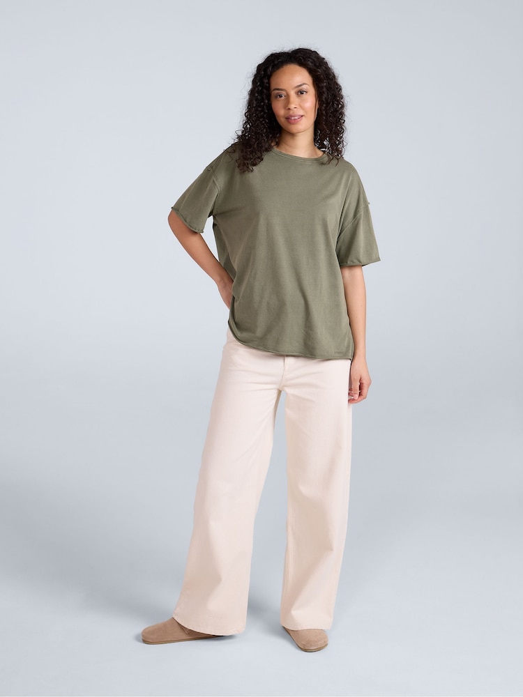 Animal Green Oversized Womens Harper 100% Cotton T-Shirt - Image 3 of 8