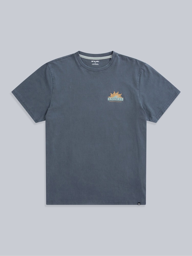 Animal Blue Mens Chase Relaxed 100% Cotton T-Shirt - Image 1 of 5