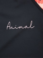 Animal Black Womens Lillie Printed Panel Quick Drying Rash Vest - Image 4 of 5