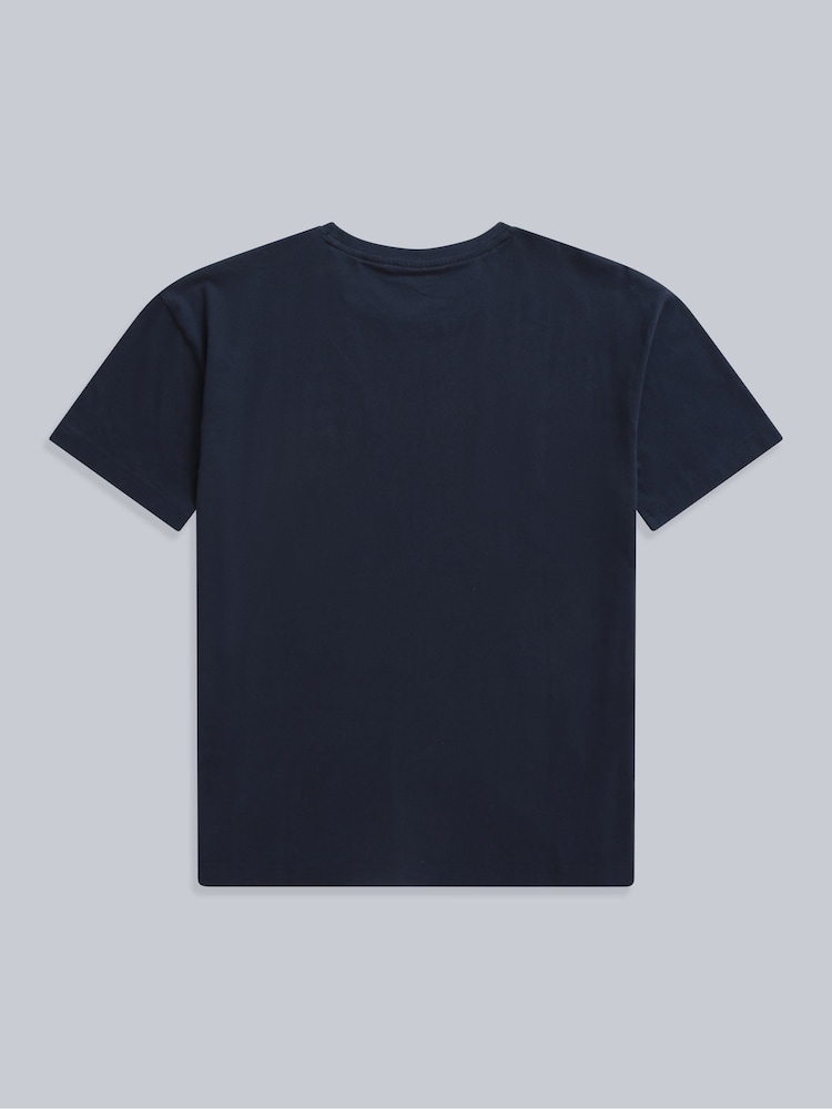 Animal Navy Blue Womens Leena Boxy 100% Cotton T-Shirt - Image 2 of 5