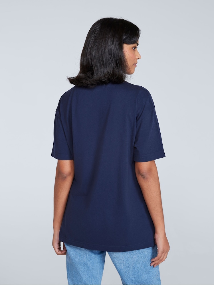 Animal Navy Blue Womens Leena Boxy 100% Cotton T-Shirt - Image 2 of 9 Animal Navy Blue Womens Leena Boxy 100% Cotton T-Shirt - Image 2 of 9