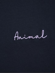 Animal Navy Blue Womens Leena Boxy 100% Cotton T-Shirt - Image 4 of 5