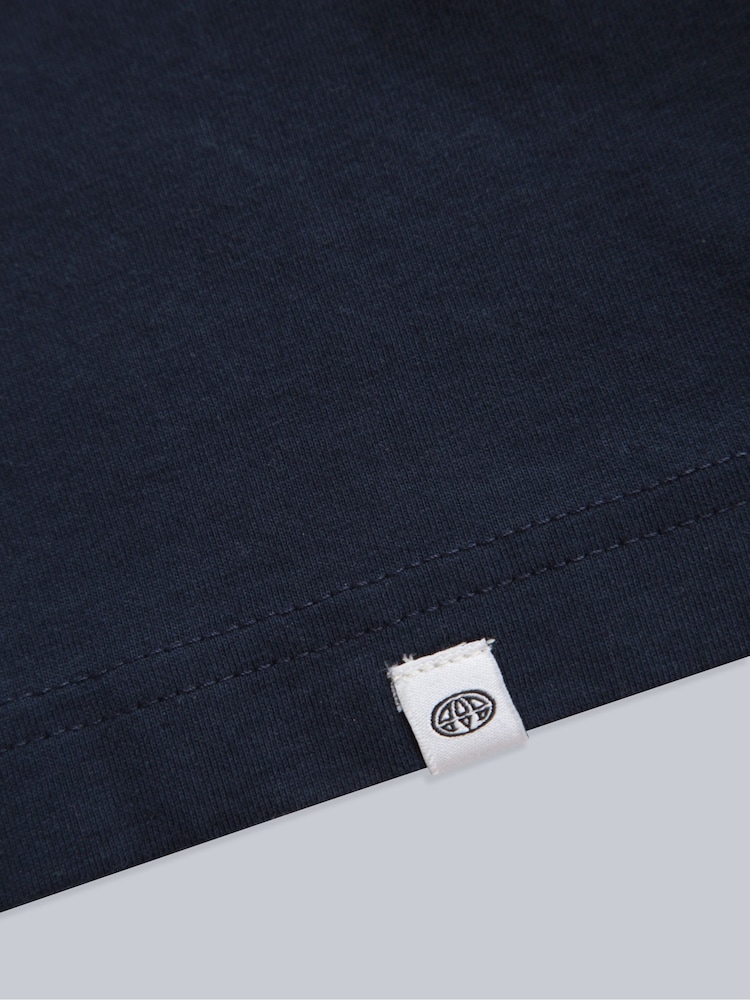 Animal Navy Blue Womens Leena Boxy 100% Cotton T-Shirt - Image 5 of 5
