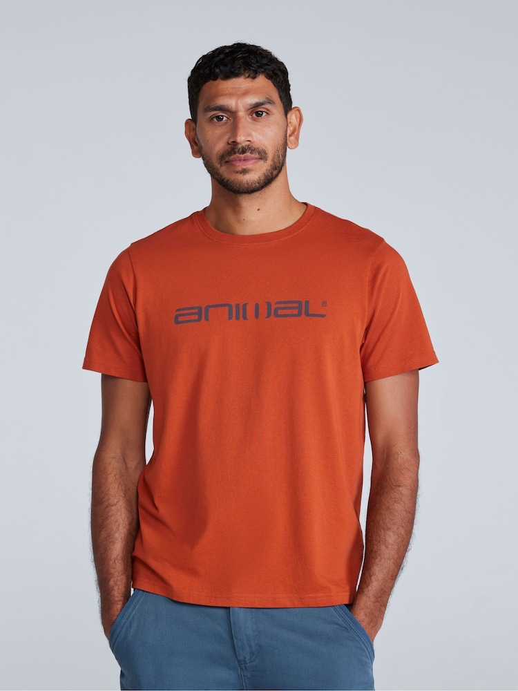Animal Orange Classico Mens 100% Cotton T-Shirt - Image 1 of 4 Animal Orange Classico Mens 100% Cotton T-Shirt - Image 1 of 4