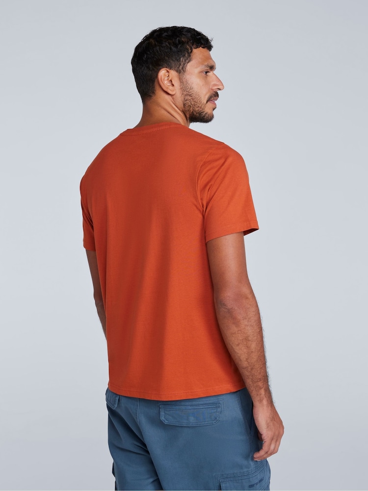 Animal Orange Classico Mens 100% Cotton T-Shirt - Image 2 of 4 Animal Orange Classico Mens 100% Cotton T-Shirt - Image 2 of 4