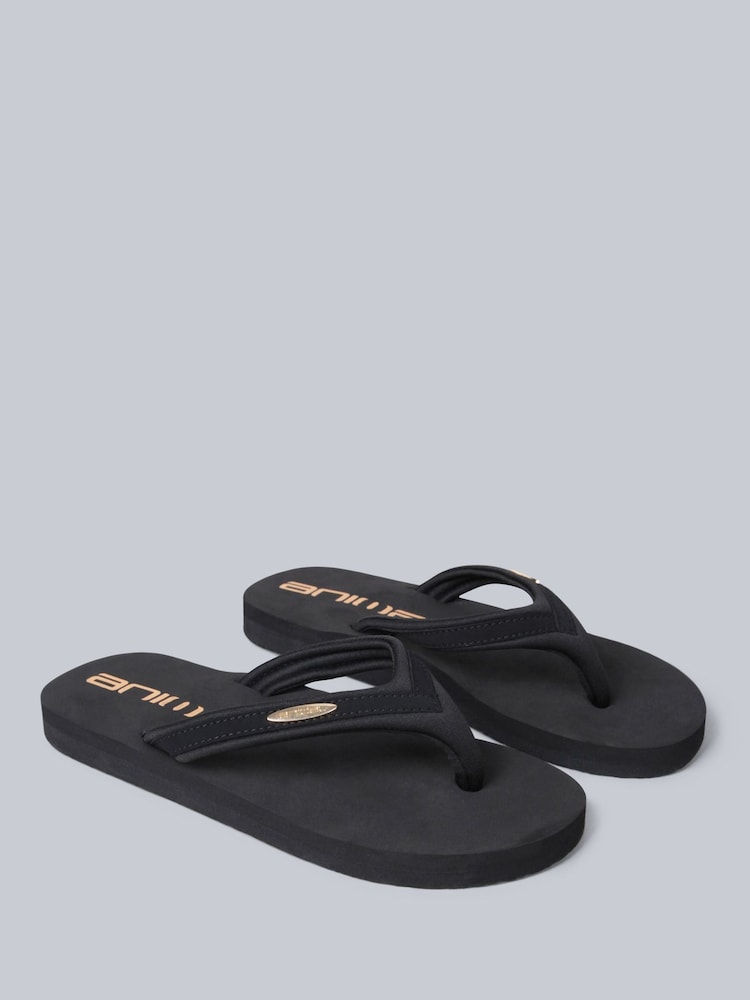 Animal Black Womens Swish Flip Flops - Image 1 of 5