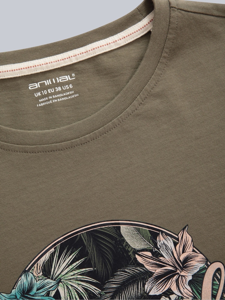 Animal Brown Womens Canopy Carina 100% Cotton T-Shirt - Image 7 of 9