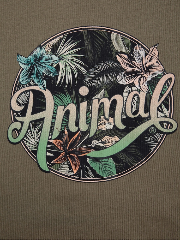 Animal Brown Womens Canopy Carina 100% Cotton T-Shirt - Image 8 of 9