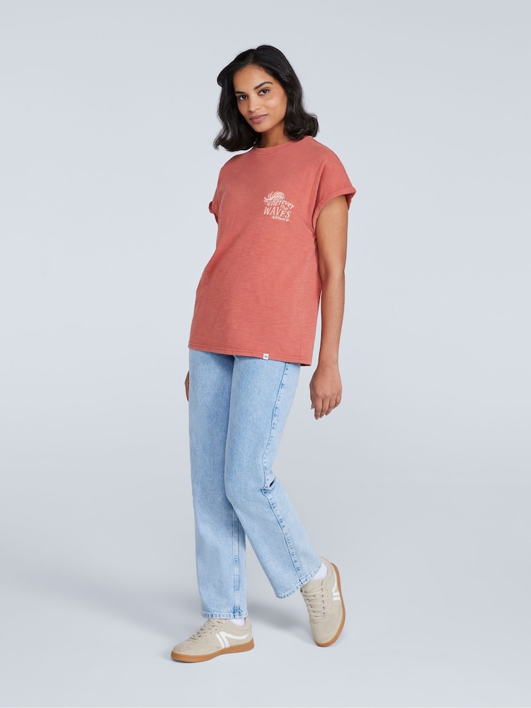 Animal Orange Womens Holly Logo 100% Cotton T-Shirt - Image 3 of 10