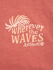 Animal Orange Womens Holly Logo 100% Cotton T-Shirt - Image 4 of 5