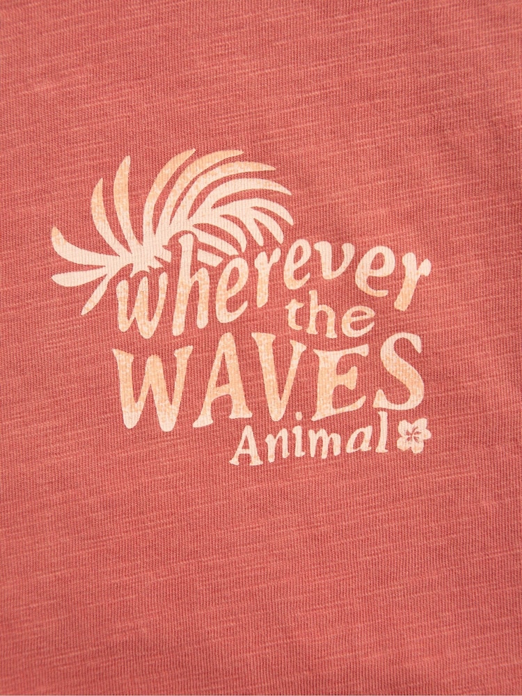 Animal Orange Womens Holly Logo 100% Cotton T-Shirt - Image 9 of 10