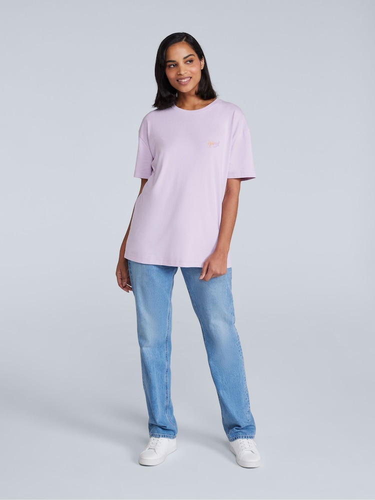 Animal Purple Womens Leena Boxy 100% Cotton T-Shirt - Image 3 of 4