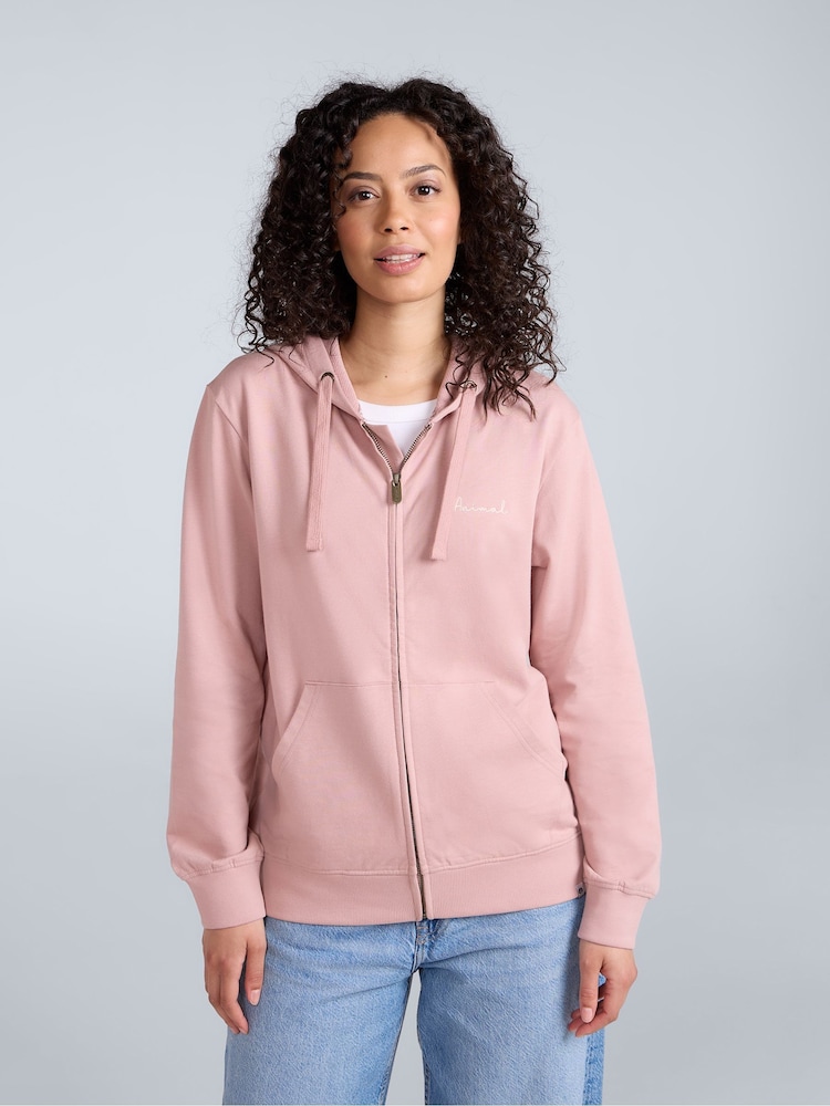 Rosa - Animal Womens Nikki Zip Hoodie - Imagen 1 de 10 Rosa - Animal Womens Nikki Zip Hoodie - Imagen 1 de 10