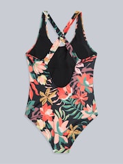 Animal Black Womens Mia Cross Back Printed Swimsuit - Image 2 of 4