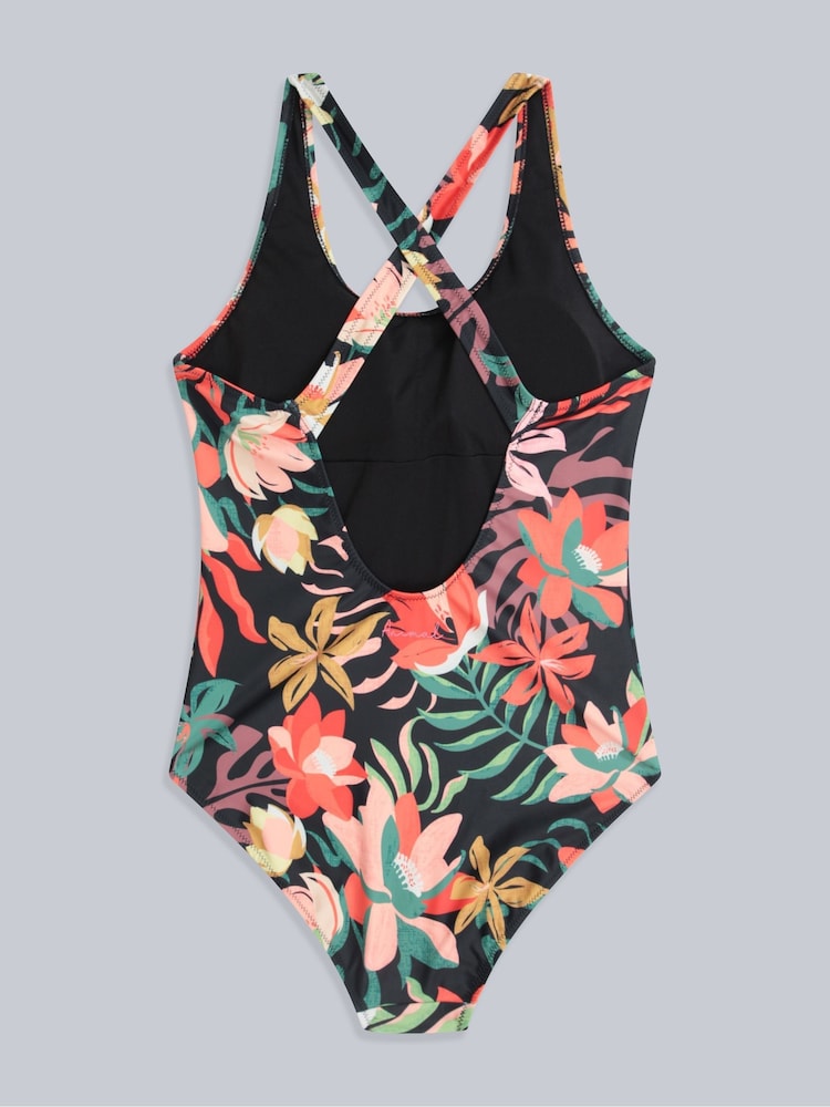 Animal Black Womens Mia Cross Back Printed Swimsuit - Image 2 of 4