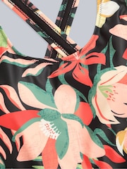 Animal Black Womens Mia Cross Back Printed Swimsuit - Image 3 of 4