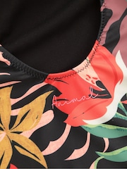 Animal Black Womens Mia Cross Back Printed Swimsuit - Image 4 of 4