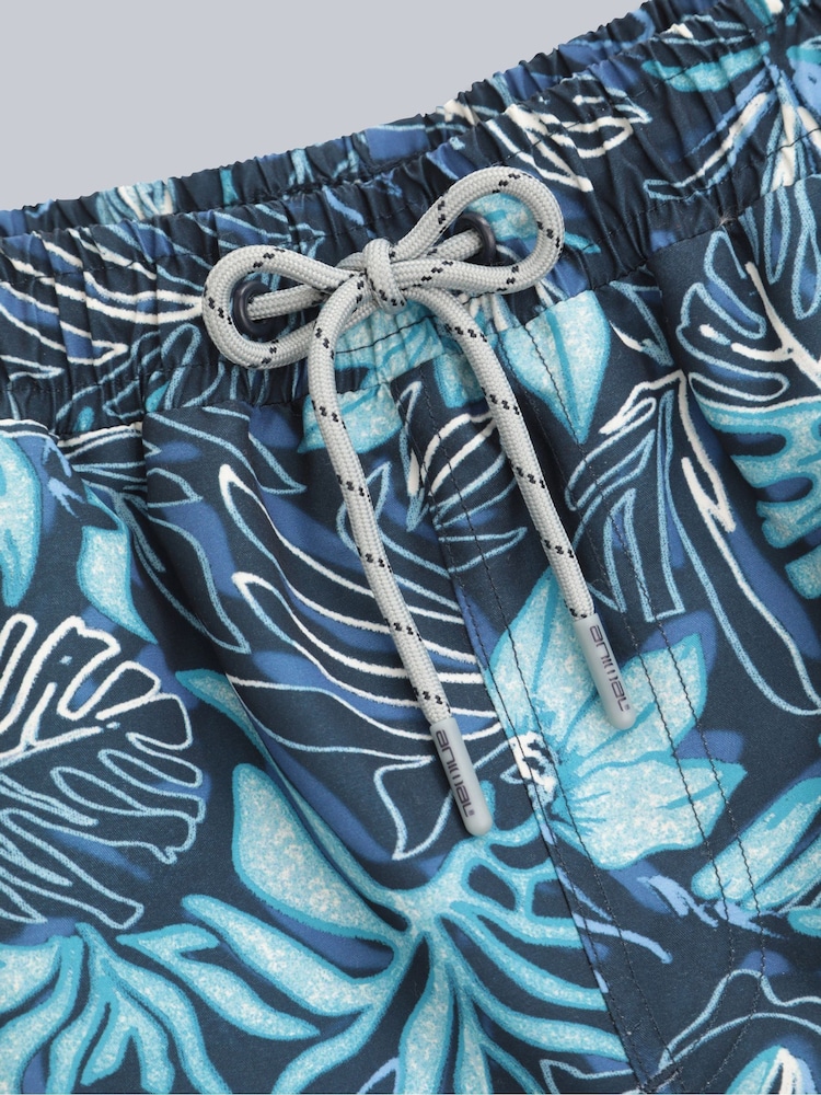 Animal Blue Mens Deep Dive Printed Quick Drying Board Shorts - Image 3 of 5