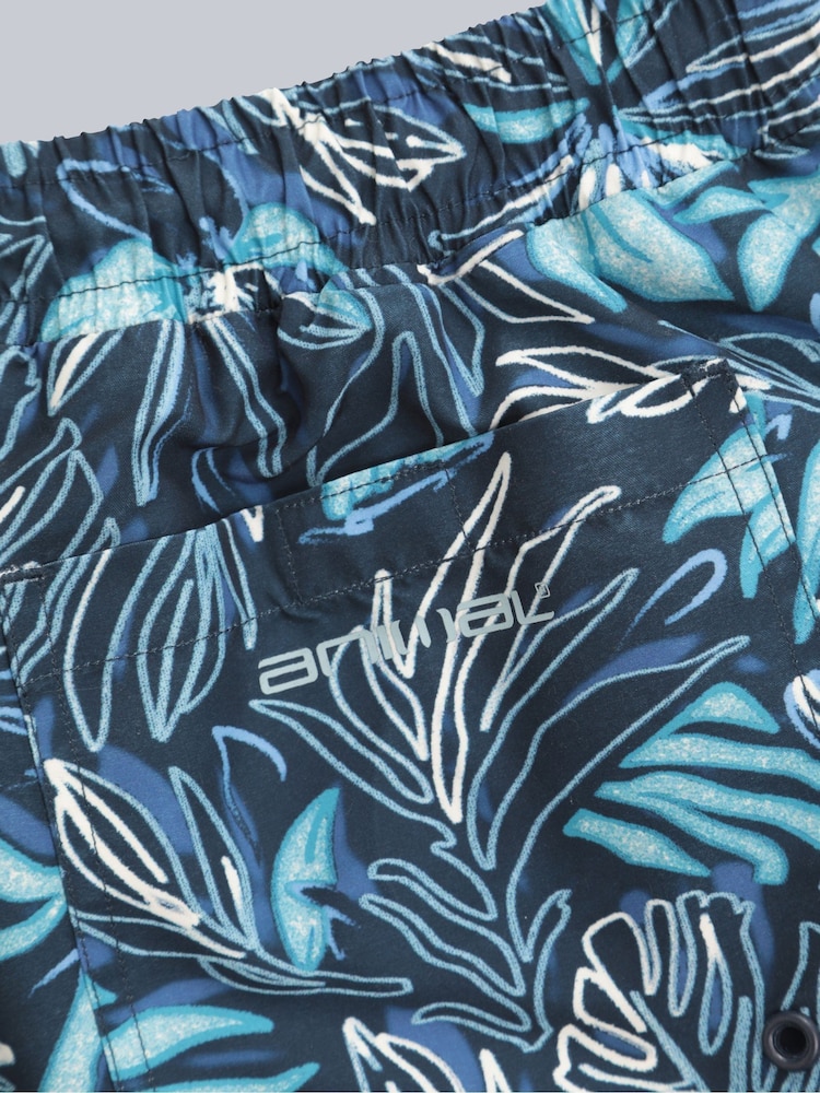 Animal Blue Mens Deep Dive Printed Quick Drying Board Shorts - Image 4 of 5