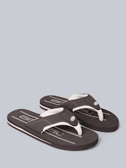 Animal Light Brown Mens Jekyl Flip Flops - Image 1 of 5