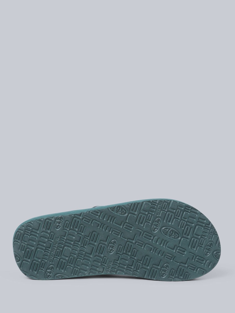 Animal Light Green Womens Swish Flip Flops - Image 3 of 5