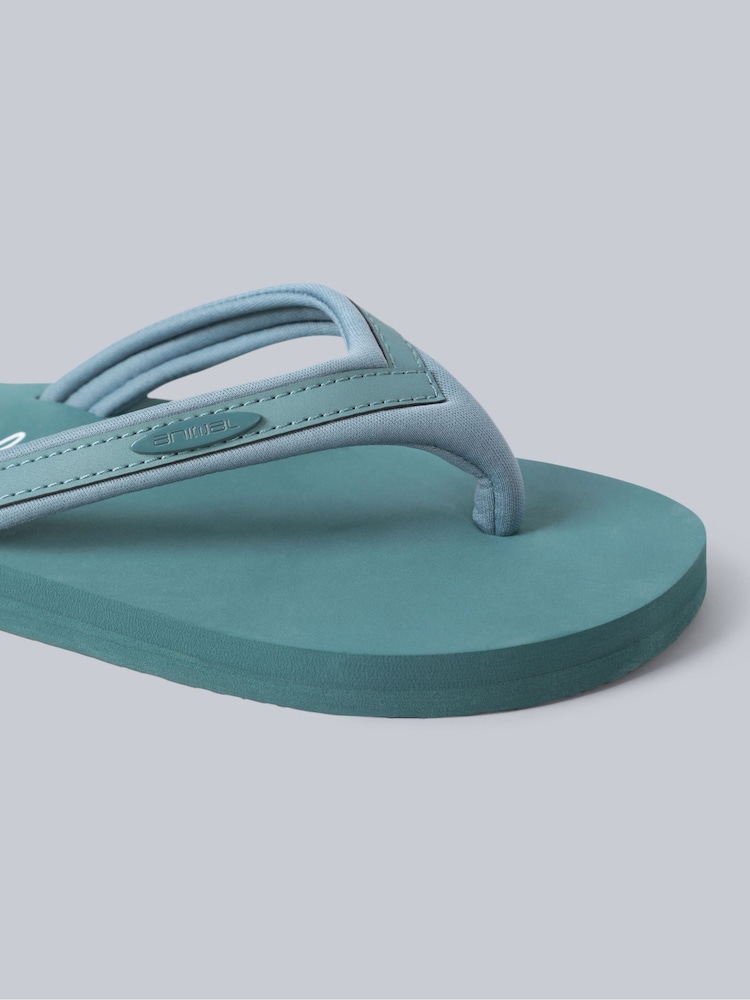 Animal Light Green Womens Swish Flip Flops - Image 4 of 5