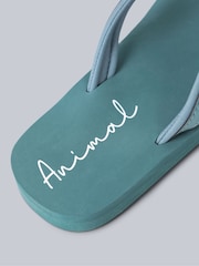 Animal Light Green Womens Swish Flip Flops - Image 5 of 5