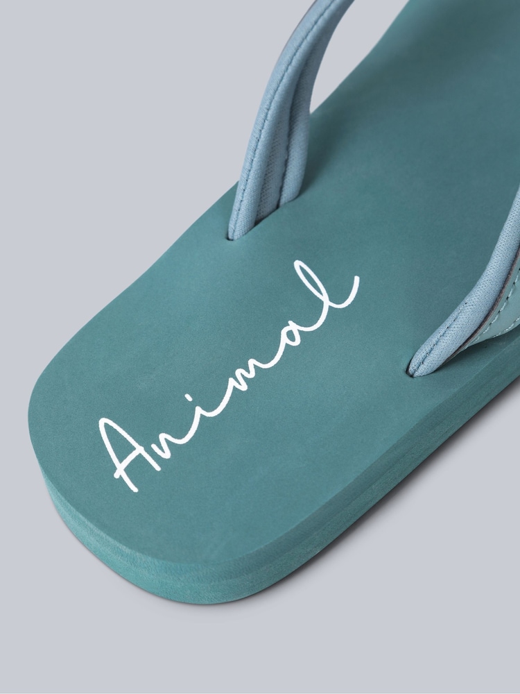 Animal Light Green Womens Swish Flip Flops - Image 5 of 5