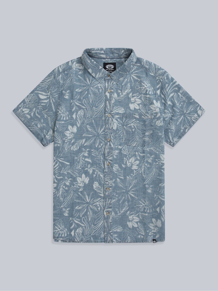 Animal Blue Mens Jamie 100% Cotton Shirt - Image 1 of 4