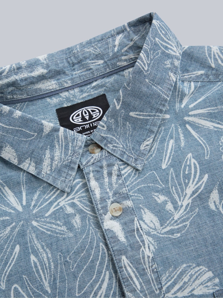 Animal Blue Mens Jamie 100% Cotton Shirt - Image 3 of 4