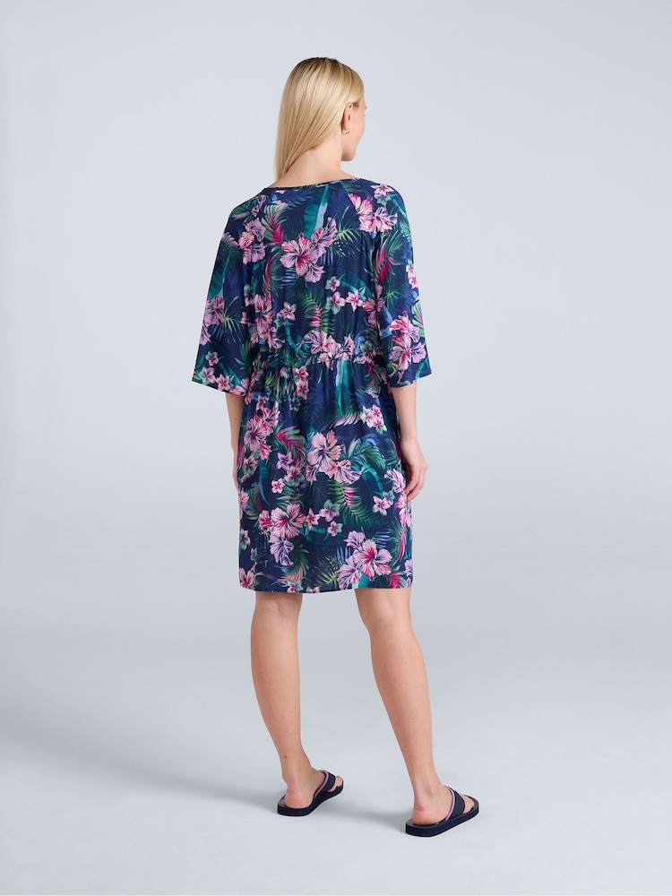 Animal Blue Womens Jasmine Print Kaftan Dress - Image 2 of 4