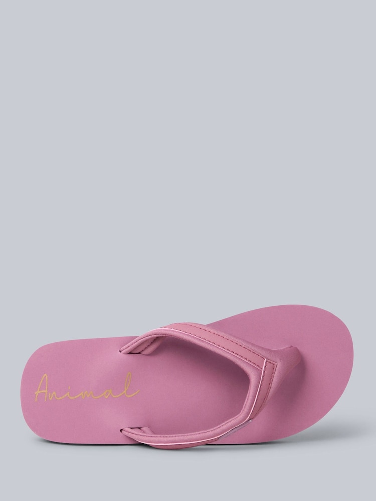 Animal Light Pink Womens Swish Flip Flops - Image 2 of 5